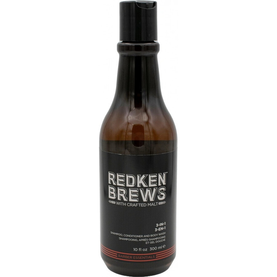 Redken Brews Champú 3 en 1 Brews 1×300 ml, champú