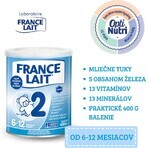 France Lait 2 leche maternizada de continuación de 6 a 12 meses 1×400 g, leche maternizada a partir de 6 meses