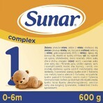 Sunar Complex 1 6×600 g, leche infantil, desde el nacimiento