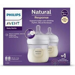 Philips AVENT Natural Response-fles 260 ml, 1m+ 2 stuks 1×2 stuks 1×2 stuks, glas