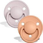 Silicone BIBS De Lux BIBS De Lux 2 pcs 1×1 BIBS sucettes en silicone - taille unique, prune/rose pêche