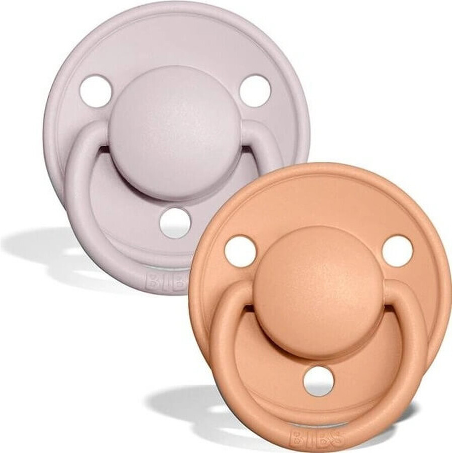 Silicone BIBS De Lux BIBS De Lux 2 pcs 1×1 BIBS sucettes en silicone - taille unique, prune/rose pêche