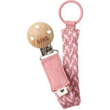 BIBS Paci Paci Braid pacifier clip, Dusty Pink / Baby Pink 1×1pc, pink pacifier clip