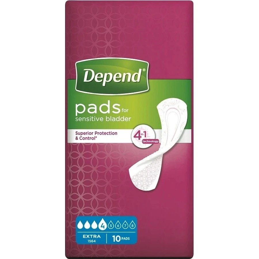 DEPEND EXTRA 1×10 pcs, incontinence pads