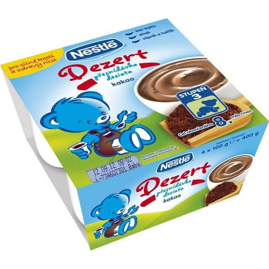 Nestlé YOGOLINO Cacao 4×100 g, desert cu lapte