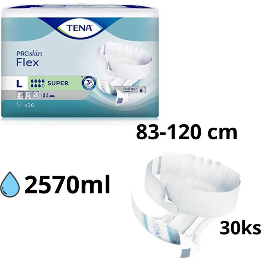 TENA Flex Super M 1×30 pcs, incontinence briefs with quick release waistband