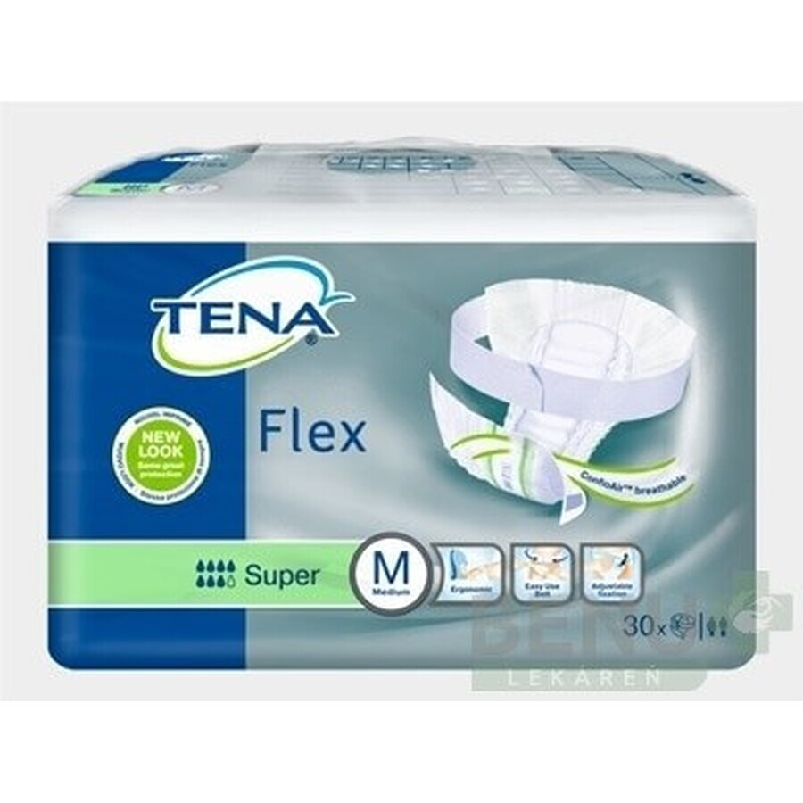 TENA Flex Super M 1×30 pcs, incontinence briefs with quick release waistband