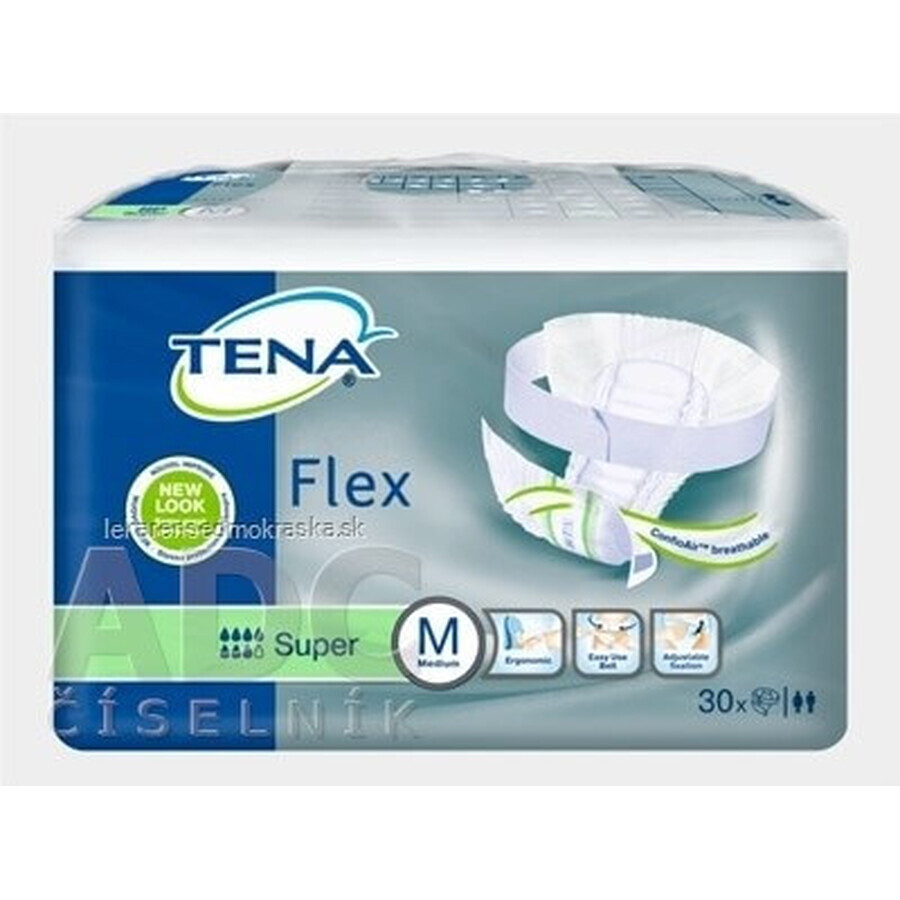 TENA Flex Super M 1×30 pcs, incontinence briefs with quick release waistband