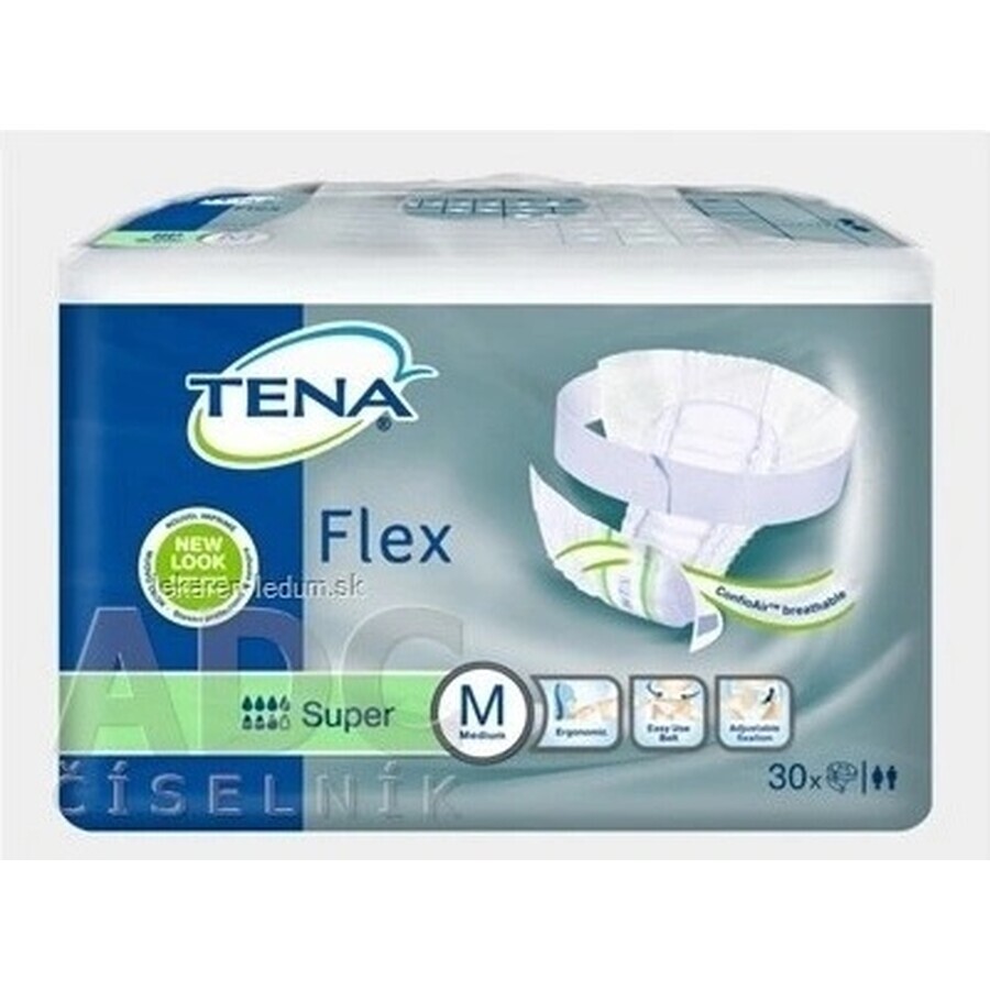 TENA Flex Super M 1×30 pcs, incontinence briefs with quick release waistband