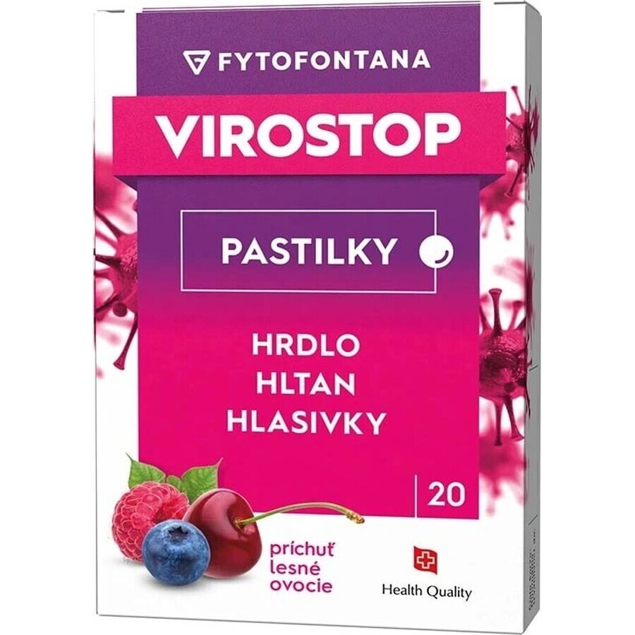 VIROSTOP zuigtabletten - bessen 1×20 stuks, griep zuigtabletten