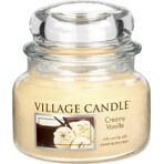 Village Candle Scented Candle in Bottle - Creamy Vanilla - Vanilla ice cream, small 1×1 pc, scented candle