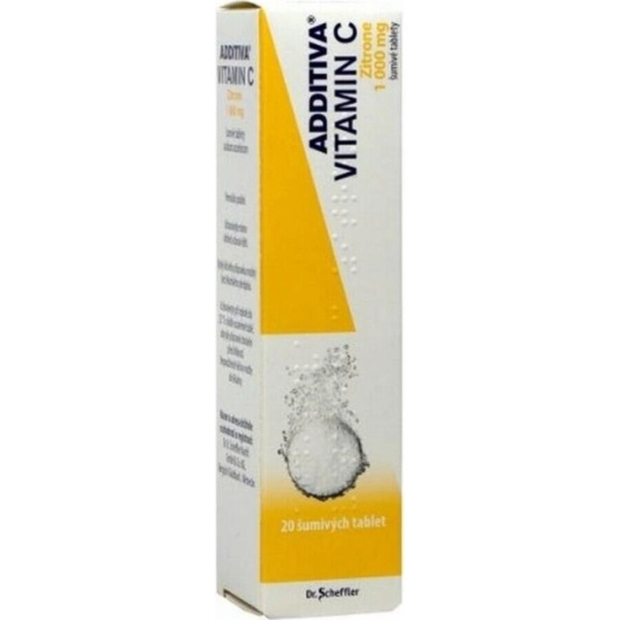 ADDITIVA VITAMIN C 1000 mg Zitrone 1×20 tbl, Brausetabletten