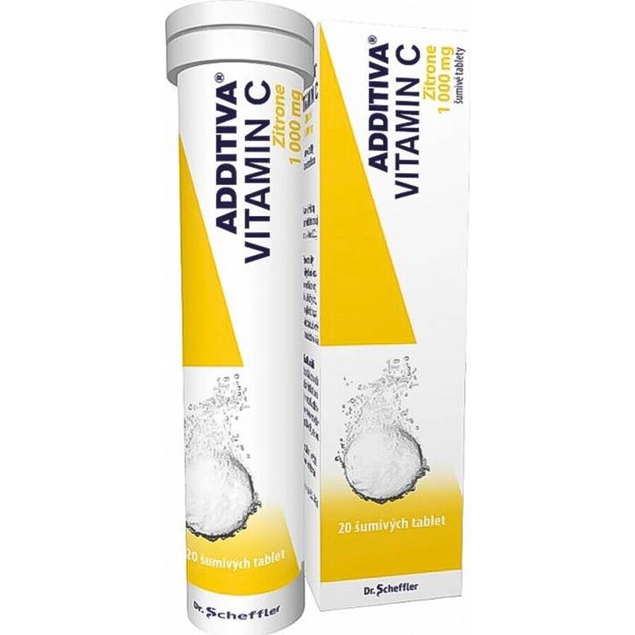 ADDITIVA VITAMIN C 1000 mg Zitrone 1×20 tbl, Brausetabletten