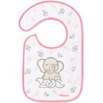 BABYONO Terry bib, medium, waterproof elephant 6m+ 1×1 pc