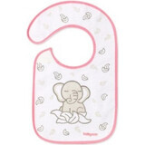 BABYONO Terry bib, medium, waterproof elephant 6m+ 1×1 pc