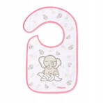 BABYONO Terry bib, medium, waterproof elephant 6m+ 1×1 pc