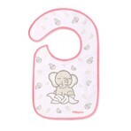 BABYONO Terry bib, medium, waterproof elephant 6m+ 1×1 pc