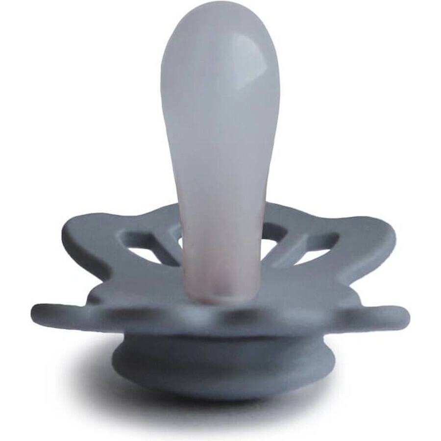 FRIGG Lucky sucette silicone symétrique Grand Gris, +6m 1×1 pc, sucette silicone