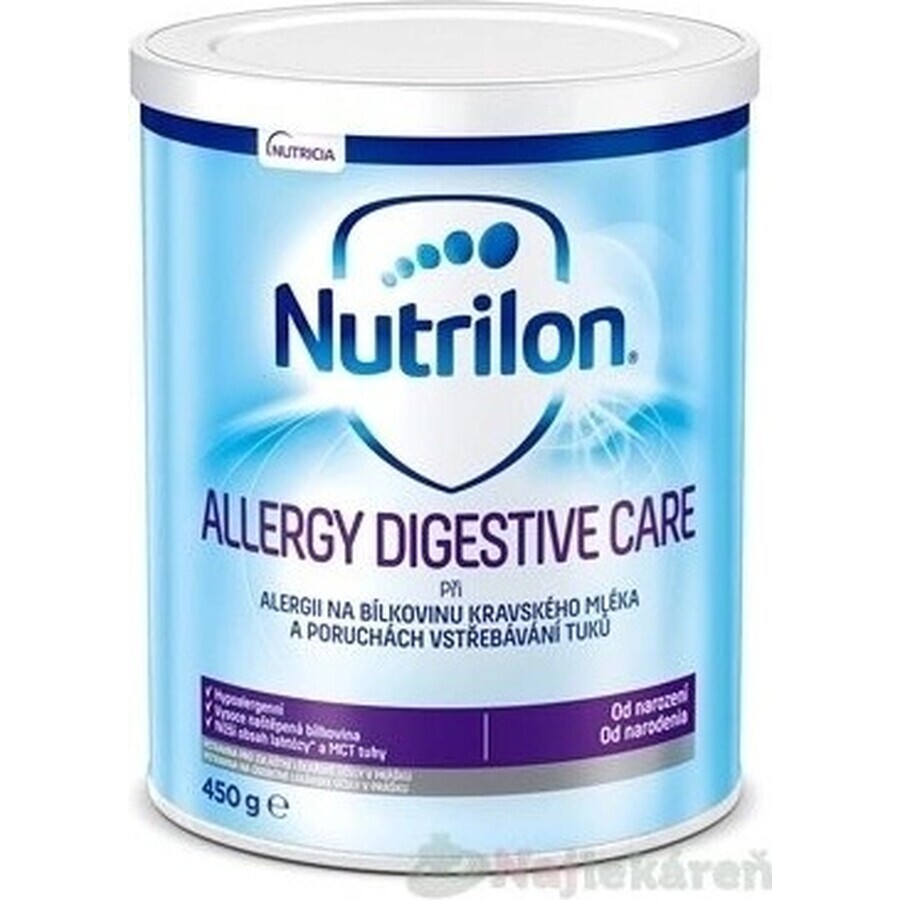 Nutrilon ALLERGY DIGESTIVE CARE 1×450 g, formula lattea, dalla nascita