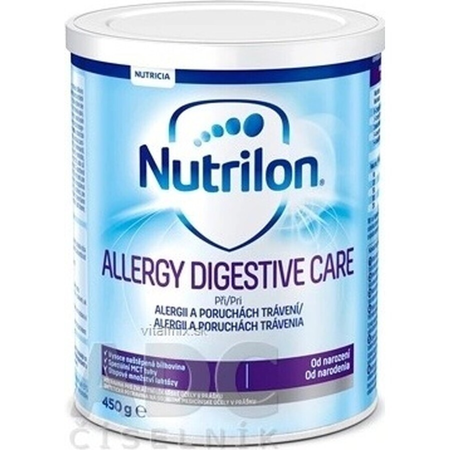 Nutrilon ALLERGY DIGESTIVE CARE 1×450 g, formula lattea, dalla nascita