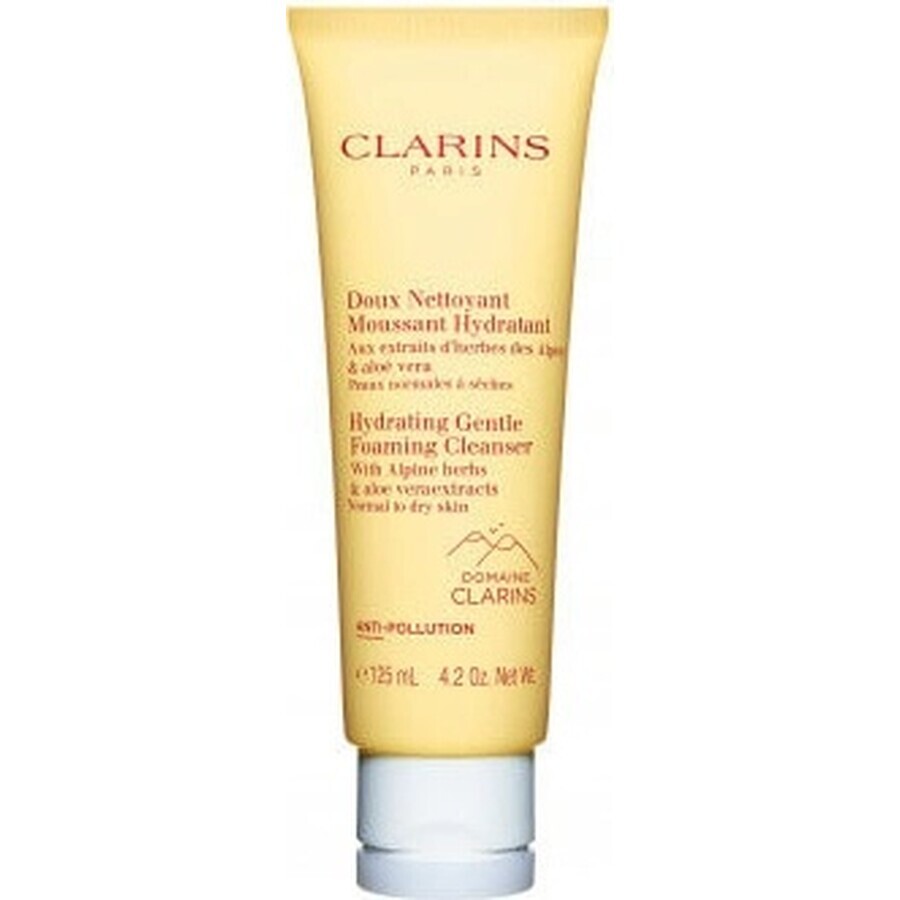 Clarins Schiuma detergente idratante delicata per pelli da normali a secche 1×125 ml, Schiuma detergente