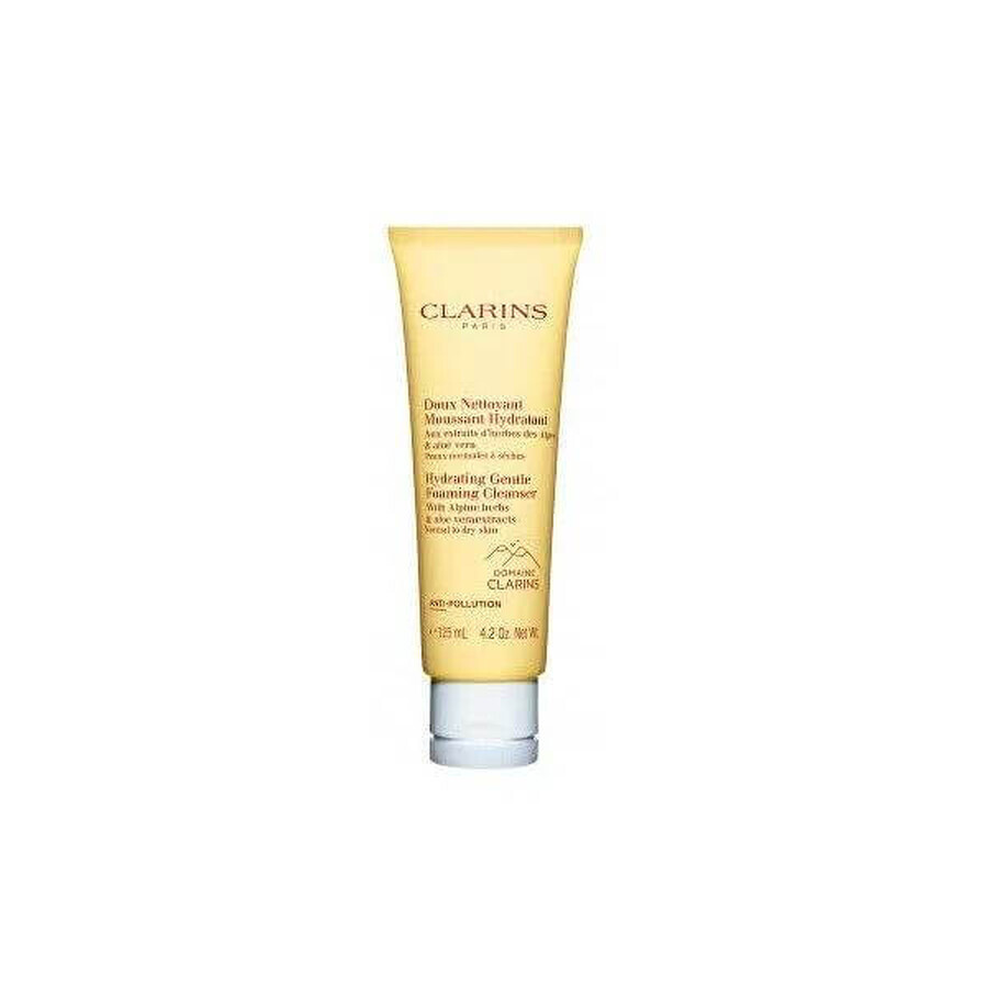 Clarins Schiuma detergente idratante delicata per pelli da normali a secche 1×125 ml, Schiuma detergente