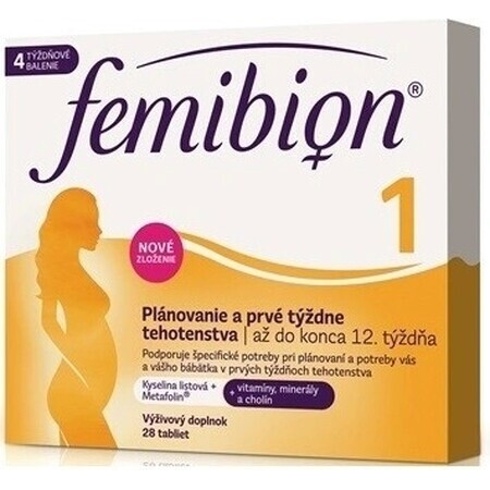 Femibion 1 Planning and the first weeks of pregnancy, 28 tbl 1×28 tbl, dietary supplement