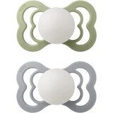 BIBS Supreme 2pcs 1×1 pcs silicone BIBS Supreme 2pcs 1×1 pcs - size 2, Sage Night / Cloud Night