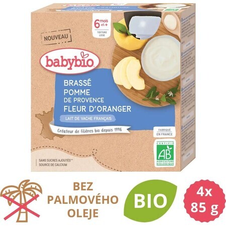 BABYBIO Sinaasappelbloesem appel brassé 4x85 g 4×85 g