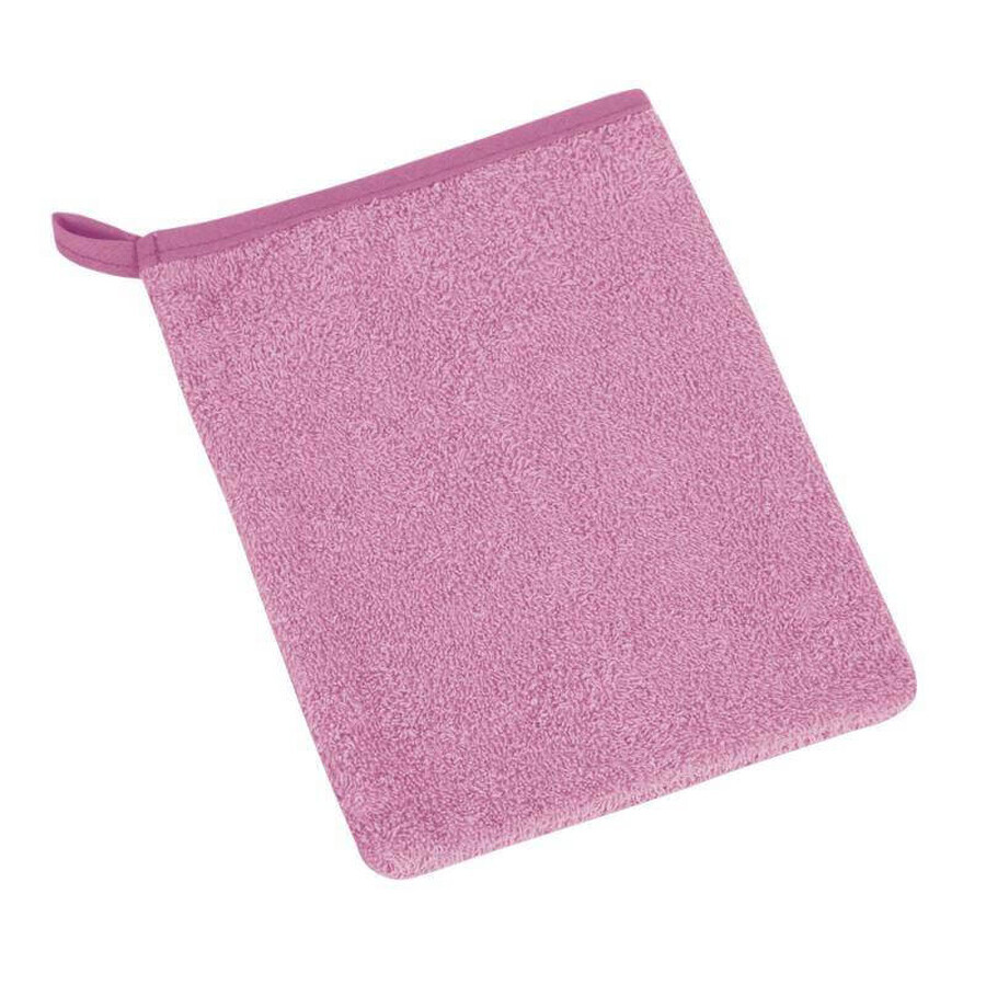 Gant de toilette en éponge rose 1×1 pc, gant de toilette