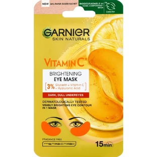 Garnier Skin Naturals maschera occhi illuminante con vitamina C 1×5 g, maschera occhi