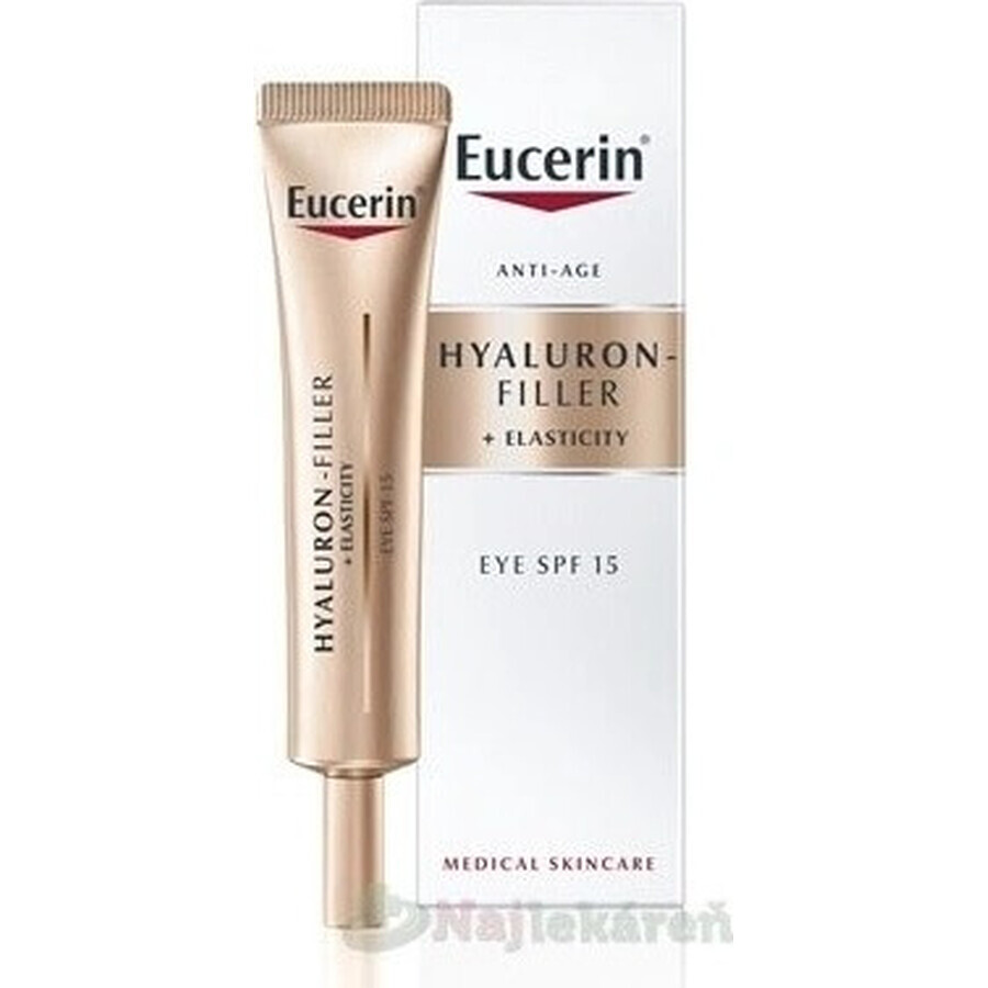 Eucerin HYALURON-FILLER+ELASTICITY Eye Cream 1×15 ml, SPF 15