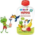 HiPP HiPPis 100% frutta HiPPis mela banana fragola 1×100 g, snack alla frutta