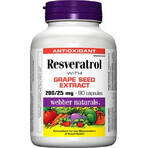 WEBBER NATURALS Resveratrol 200 mg 1×90 cps, food supplement