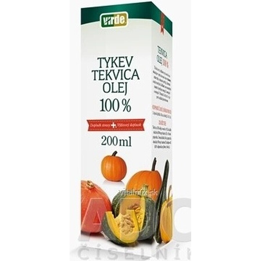 VIRDE Dovleac 100% ulei 1×200 ml, supliment alimentar