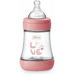 CHICCO Perfect 5 siliconen zuigfles, 150 ml meisje 1×1 fles