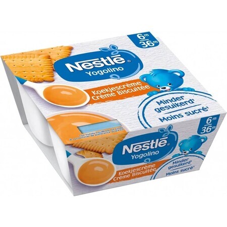 Nestlé YOGOLINO Biscuiți 4×100 g, desert cu lapte