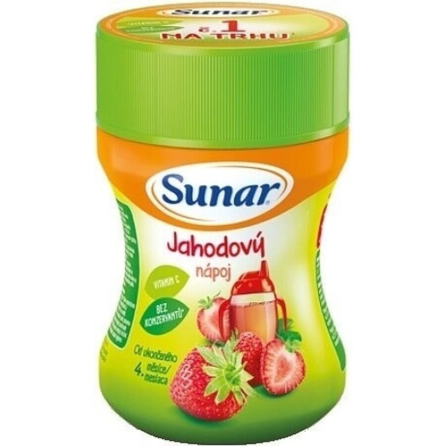 Sunar Oplosbare drank Aardbei 1×200 g