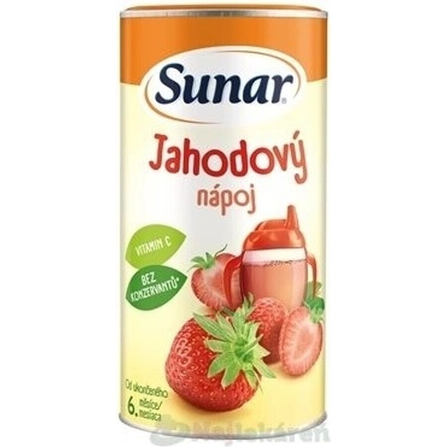 Sunar Oplosbare drank Aardbei 1×200 g