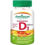 Jamieson Vitamin D3 1000 IU Gummies 60pcs 1×60 tbl, Nahrungsergänzungsmittel