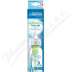 Dr.BROWN'S BABY BOTTLE OPTIONS+ 250 ml 1×1 unidad, estrecho, 0M+, anticólico, plástico, blanco