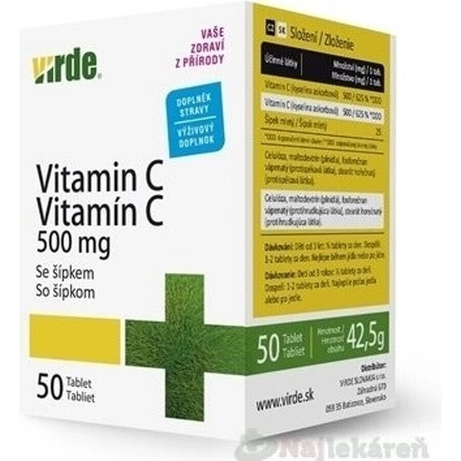 VIRDE VITAMINA C 500 MG CON ACELGA 1×1000g, mezcla de harina