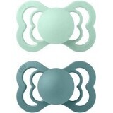 BIBS Natural rubber supreme pacifier 2 pcs 1×1 pcs - size 1, northern mint / sea islander