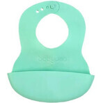 BABYONO Soft plastic bib with pocket BPA free mint 6m+ 1×1 pcs, plastic bib