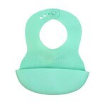 BABYONO Soft plastic bib with pocket BPA free mint 6m+ 1×1 pcs, plastic bib