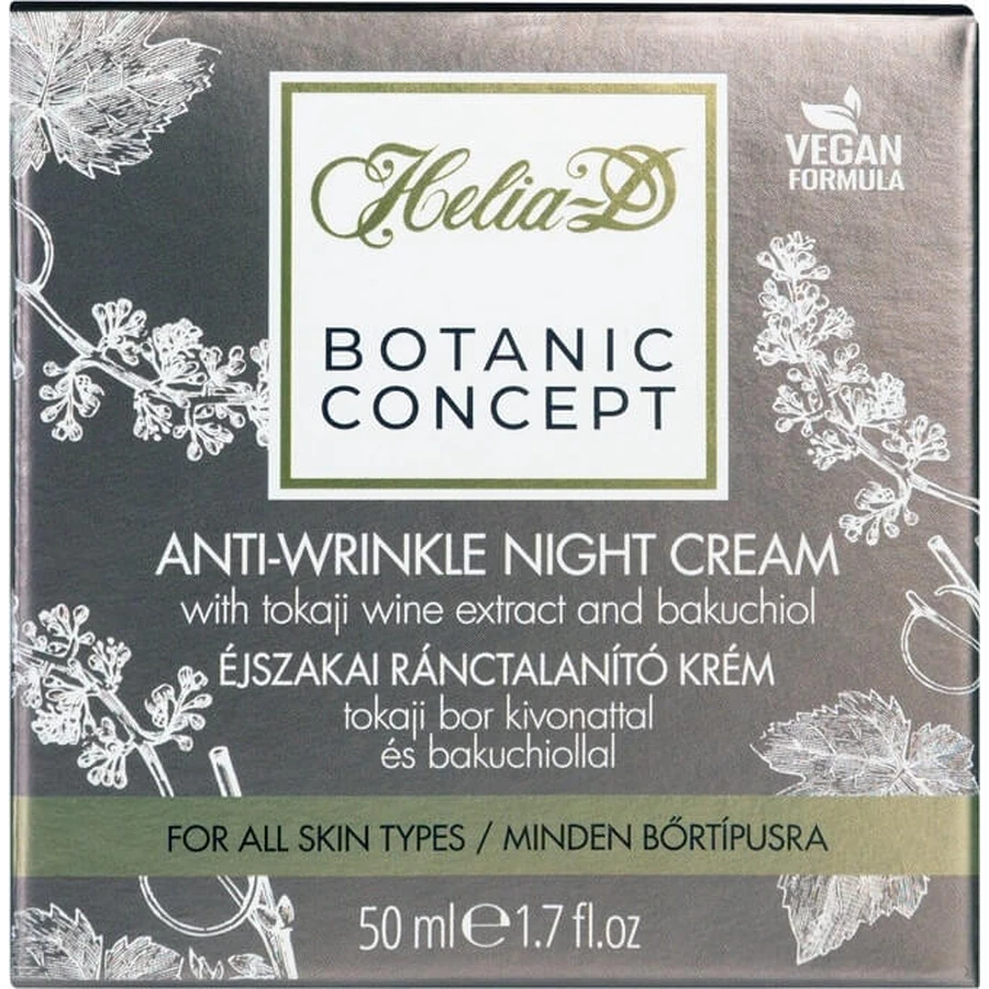 Helia_D Botanic Concept Anti-Falten-Nachtcreme 1×50 ml, Anti-Falten-Nachtcreme