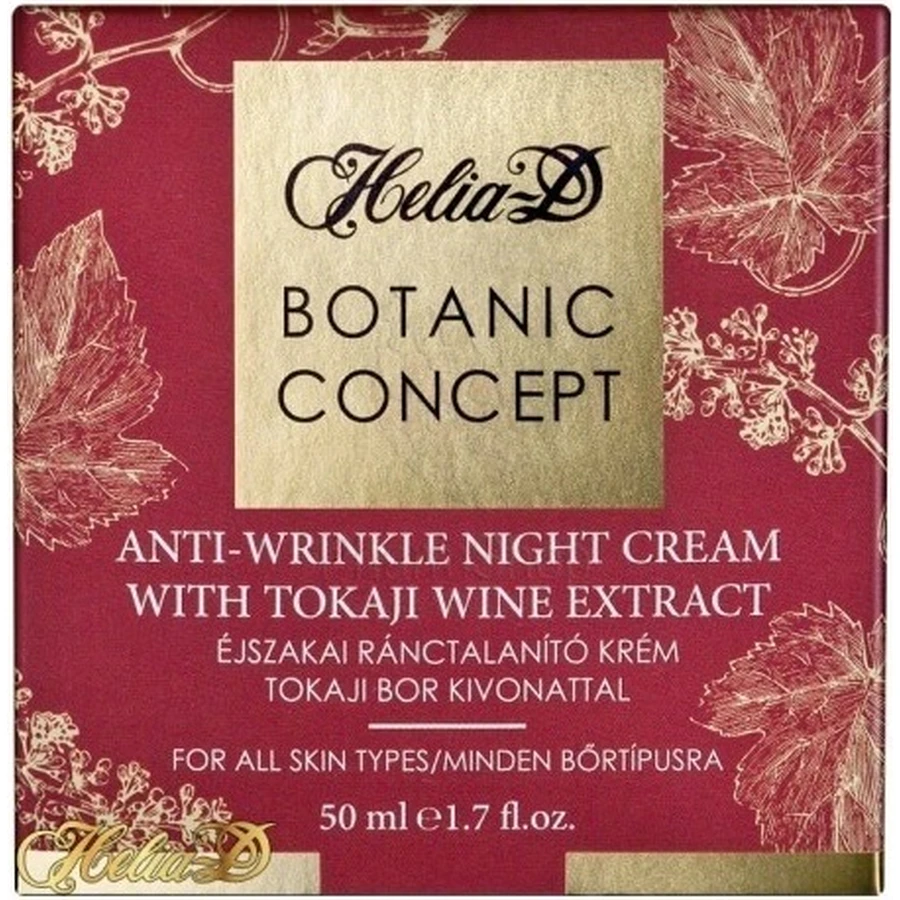 Helia_D Botanic Concept Anti-Falten-Nachtcreme 1×50 ml, Anti-Falten-Nachtcreme