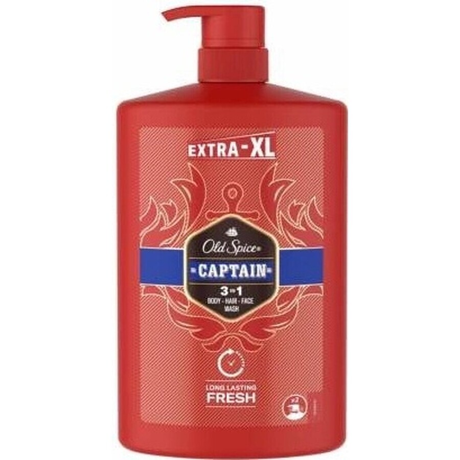 Old Spice SG 1l Captain 1×1000ml Captain 1l, shampooing et gel douche pour hommes