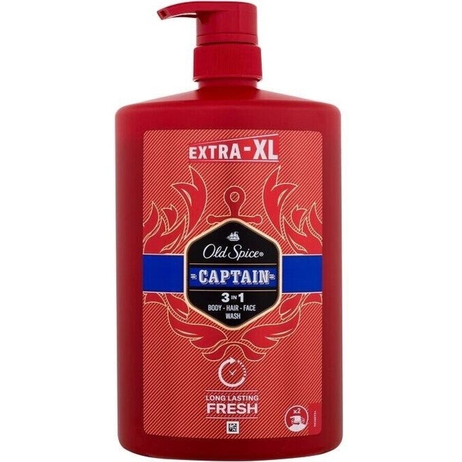 Old Spice SG 1l Captain 1×1000ml Captain 1l, shampooing et gel douche pour hommes