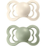 BIBS Supreme Silicone Soothers Ivory / Baby Pink 1×2 - size 2